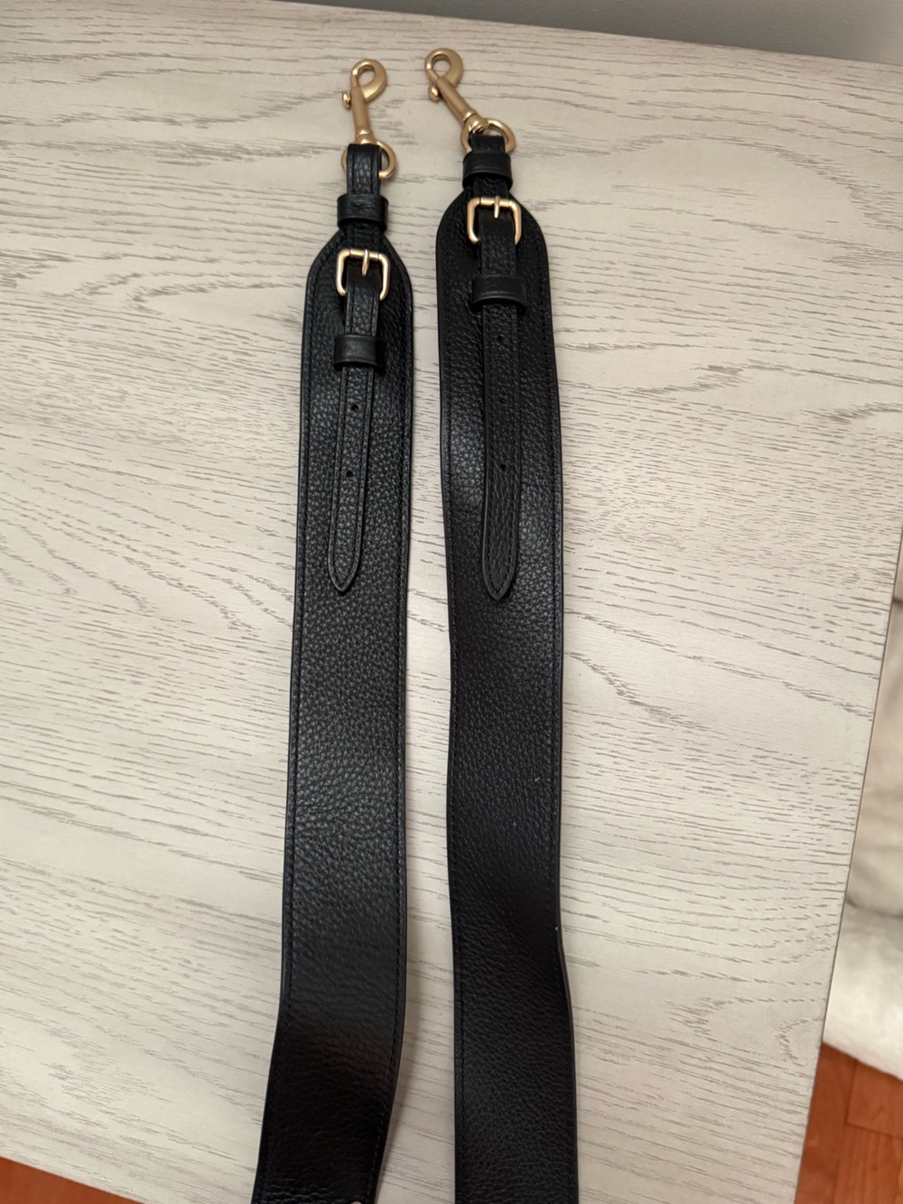 Coach Black Leather Strap with Gold Buckles - NWT